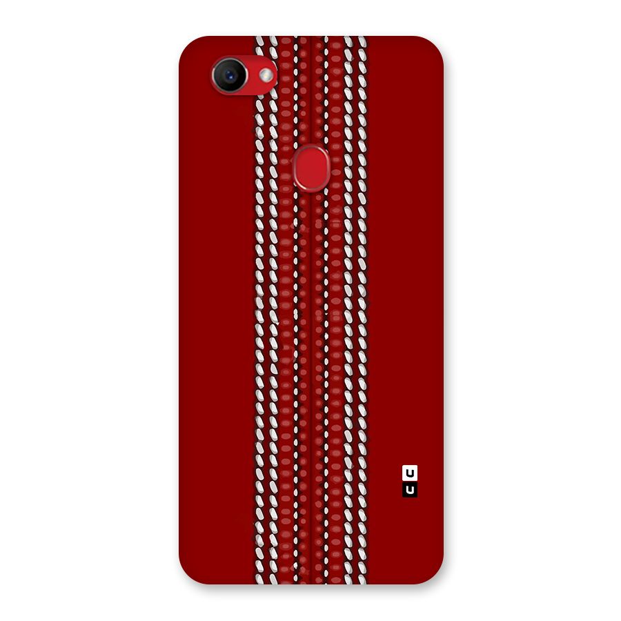Cricket Ball Pattern Back Case for Oppo F7