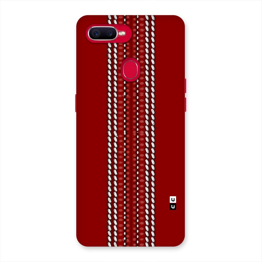 Cricket Ball Pattern Back Case for Oppo F9 Pro