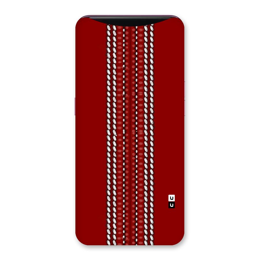 Cricket Ball Pattern Back Case for Oppo Find X