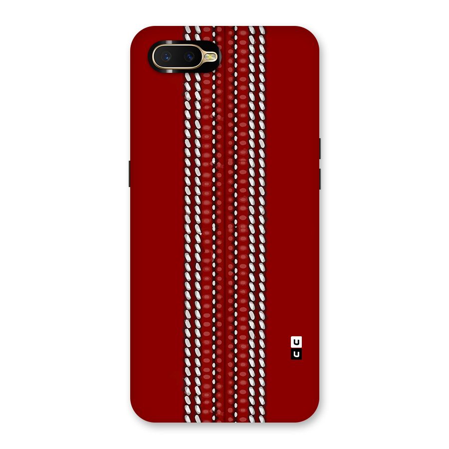 Cricket Ball Pattern Back Case for Oppo K1