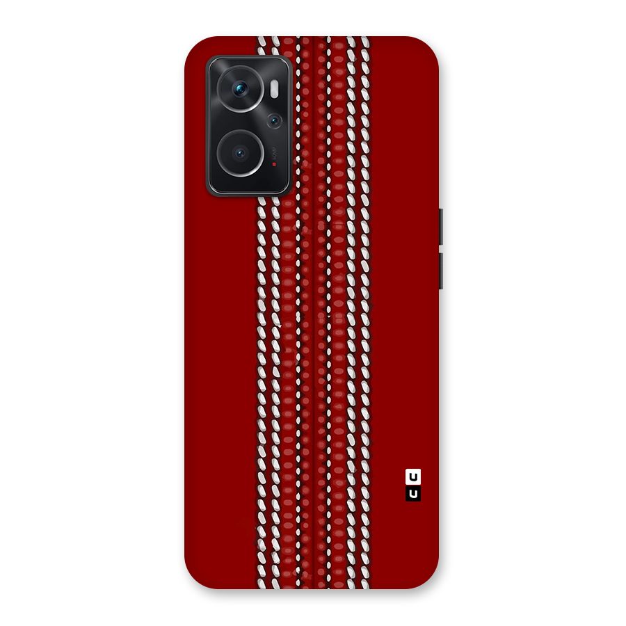 Cricket Ball Pattern Back Case for Oppo K10 4G