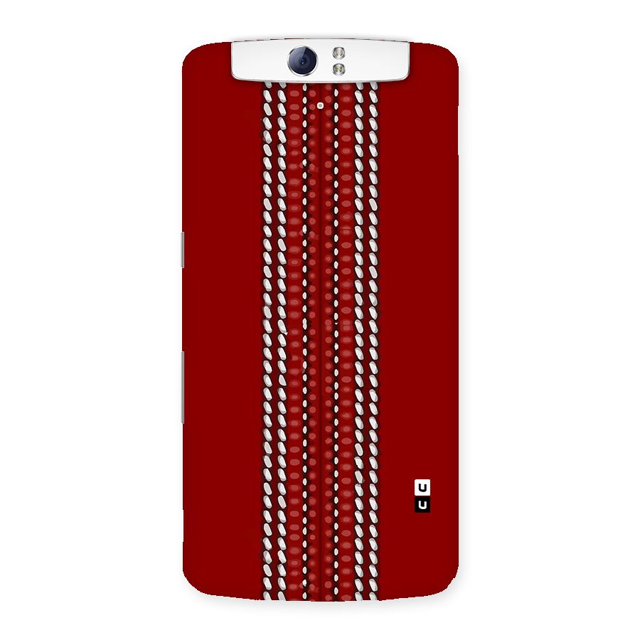 Cricket Ball Pattern Back Case for Oppo N1