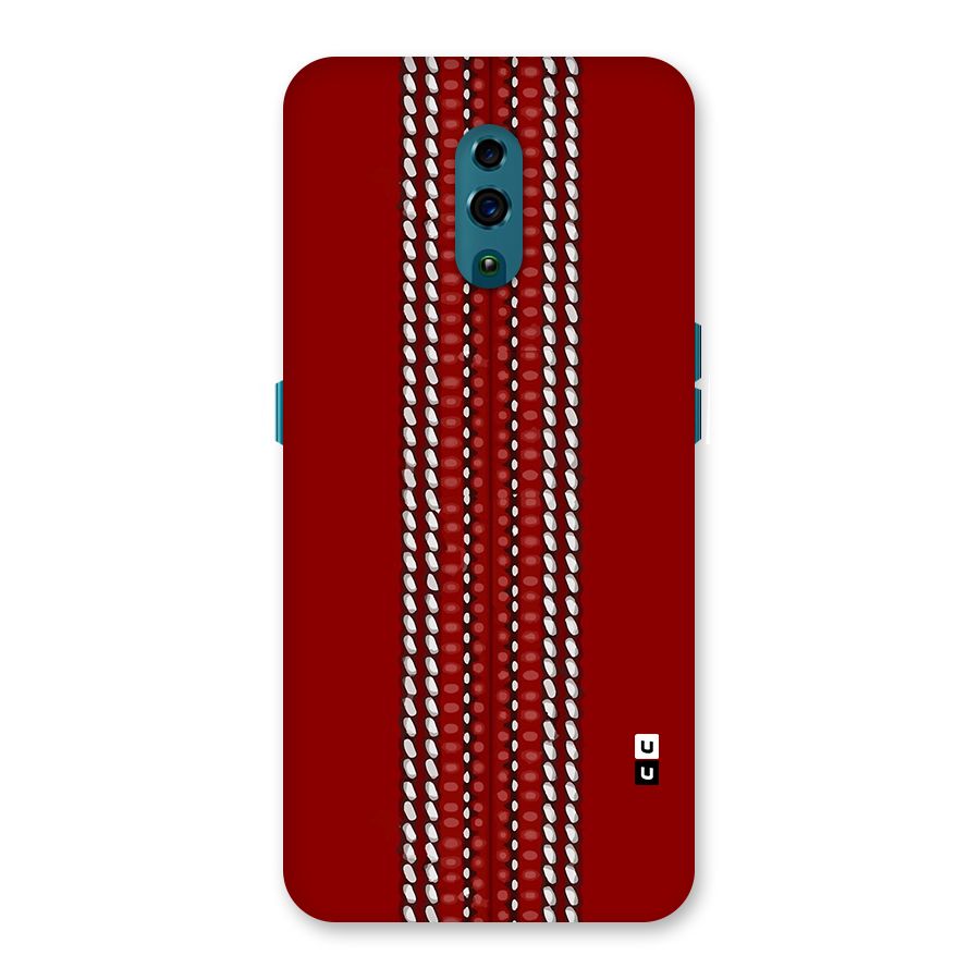 Cricket Ball Pattern Back Case for Oppo Reno