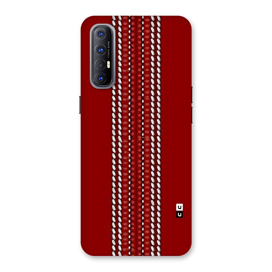Cricket Ball Pattern Back Case for Oppo Reno3 Pro