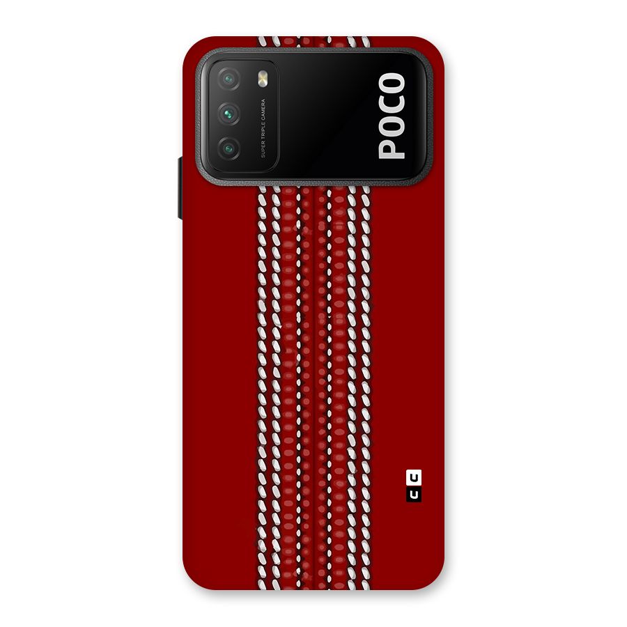 Cricket Ball Pattern Back Case for Poco M3