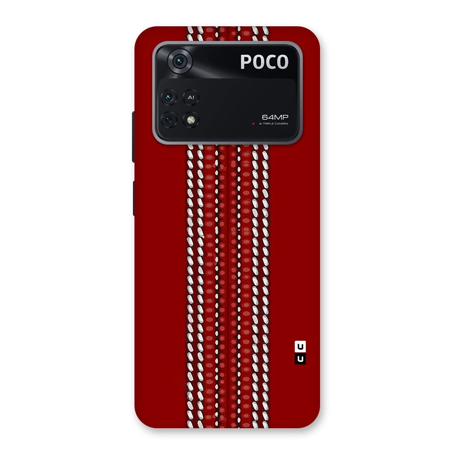 Cricket Ball Pattern Back Case for Poco M4 Pro 4G