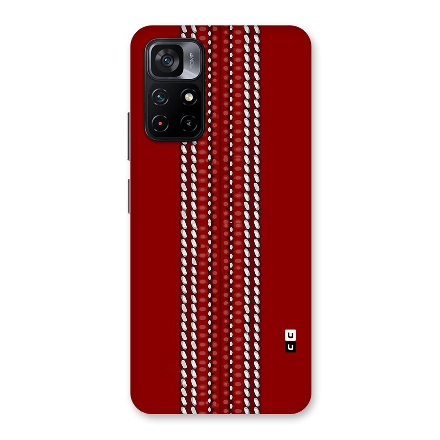 Cricket Ball Pattern Back Case for Poco M4 Pro 5G