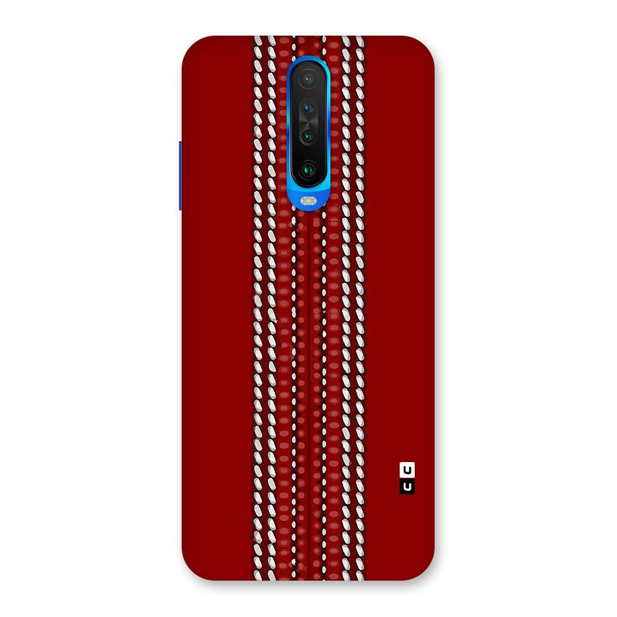 Cricket Ball Pattern Back Case for Poco X2