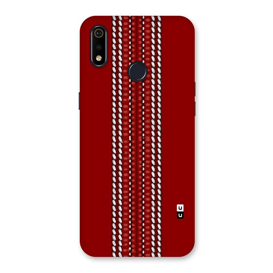 Cricket Ball Pattern Back Case for Realme 3i
