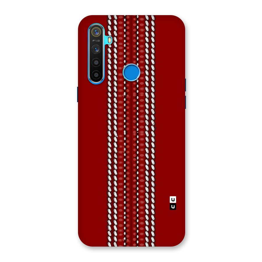 Cricket Ball Pattern Back Case for Realme 5