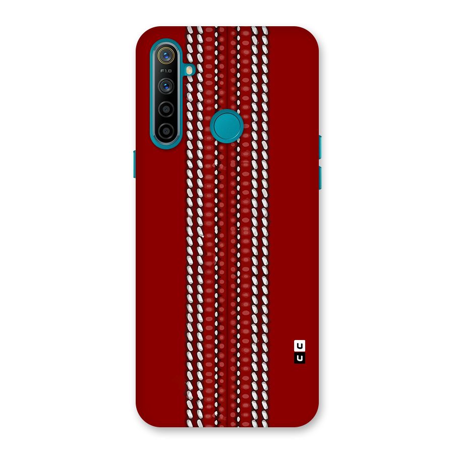 Cricket Ball Pattern Back Case for Realme 5i