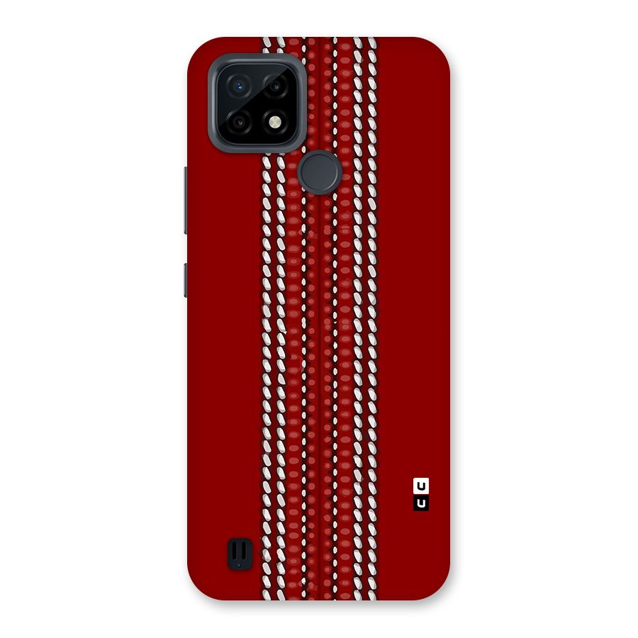 Cricket Ball Pattern Back Case for Realme C21
