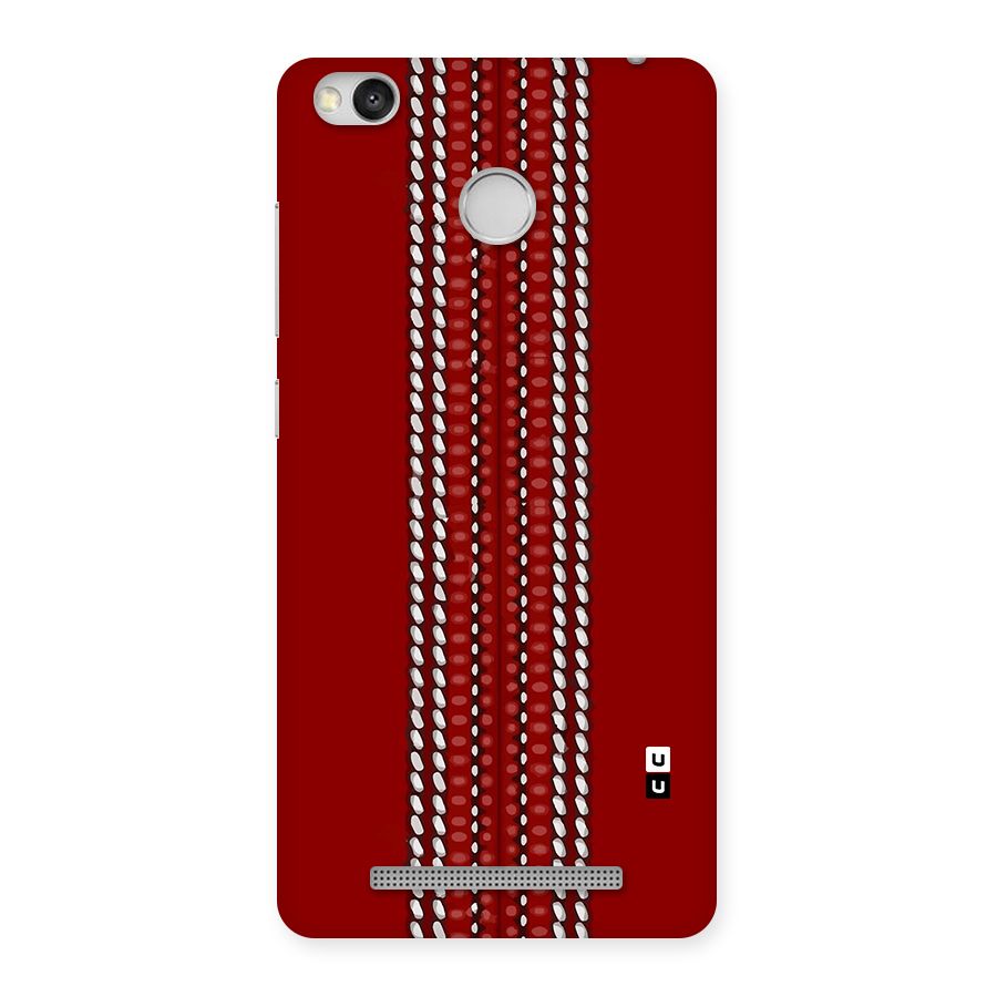 Cricket Ball Pattern Back Case for Redmi 3S Prime