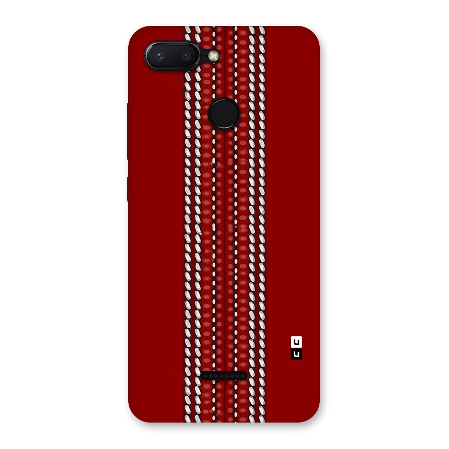 Cricket Ball Pattern Back Case for Redmi 6