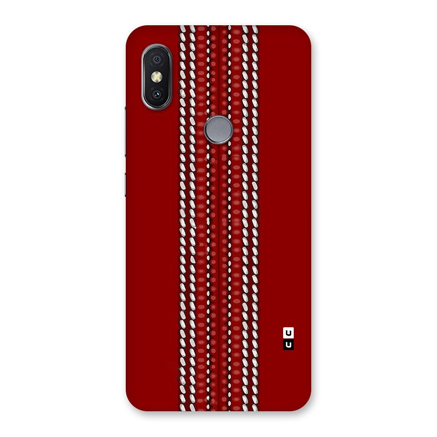 Cricket Ball Pattern Back Case for Redmi Y2