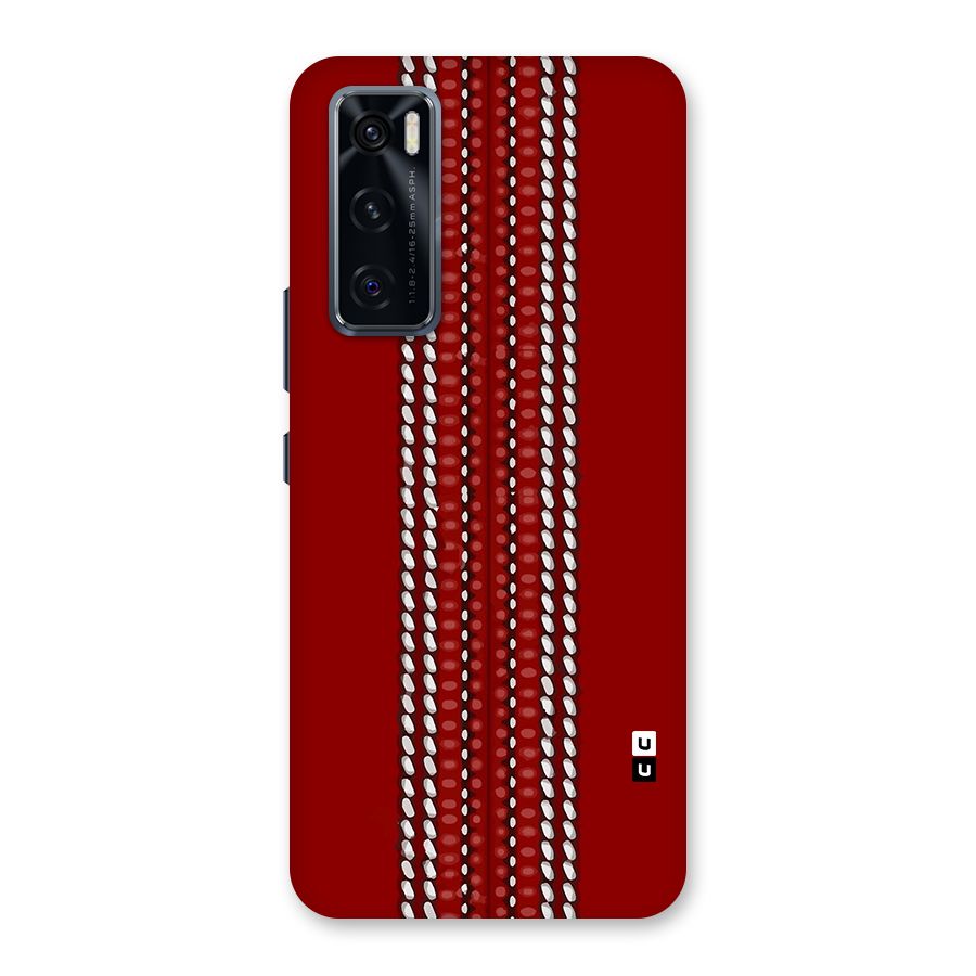 Cricket Ball Pattern Back Case for Vivo V20 SE