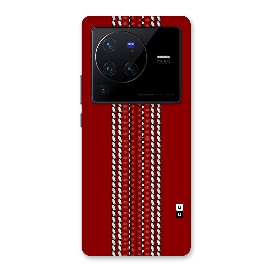 Cricket Ball Pattern Back Case for Vivo X80 Pro