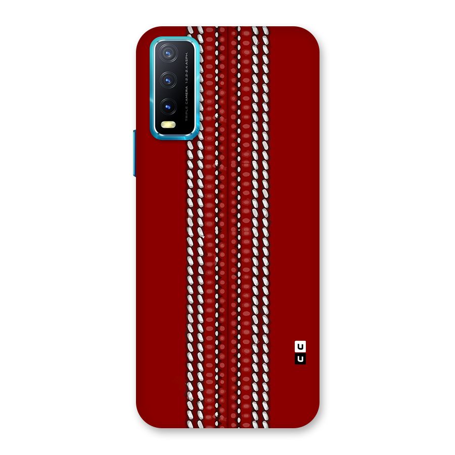 Cricket Ball Pattern Back Case for Vivo Y20G