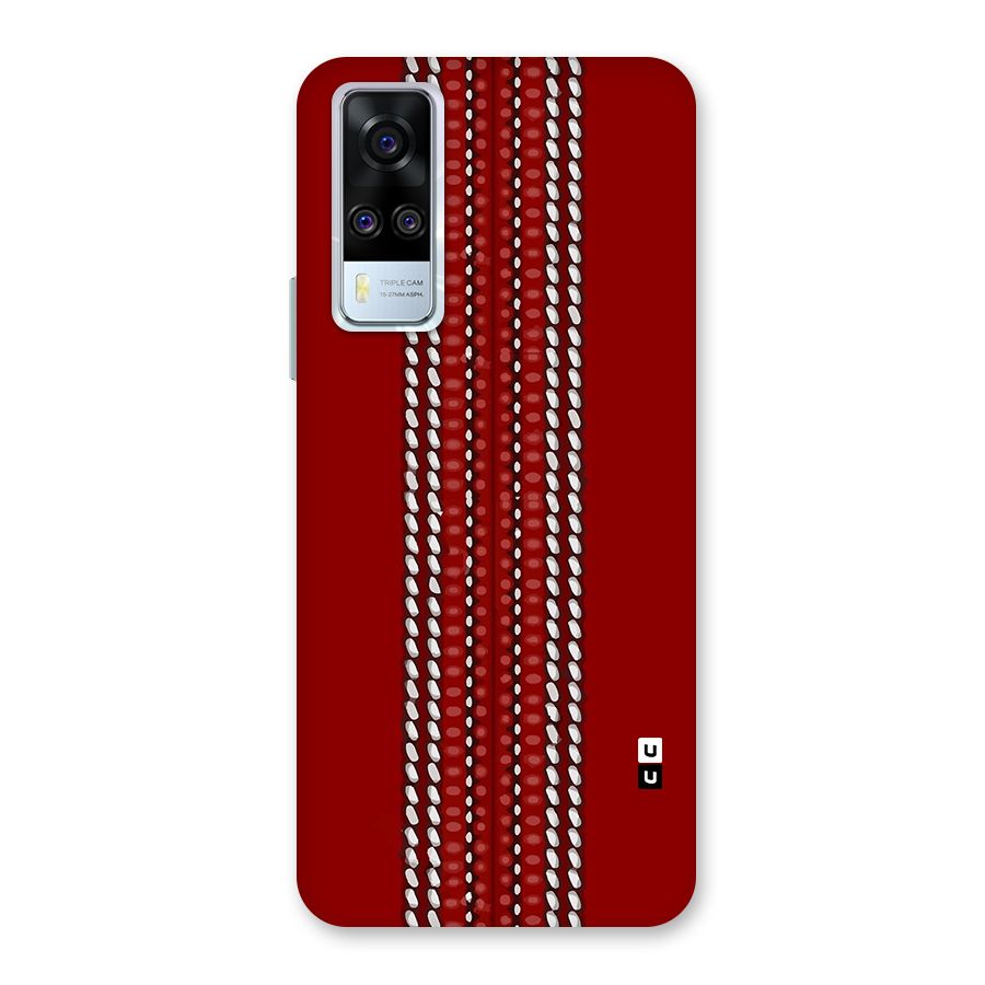 Cricket Ball Pattern Back Case for Vivo Y51A