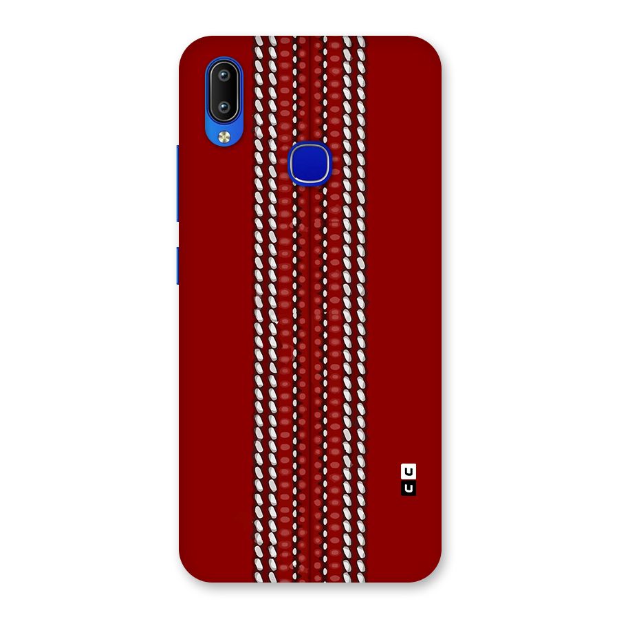 Cricket Ball Pattern Back Case for Vivo Y91