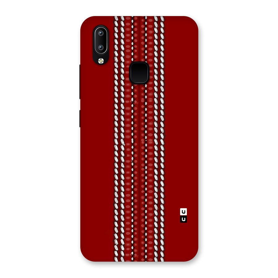 Cricket Ball Pattern Back Case for Vivo Y93