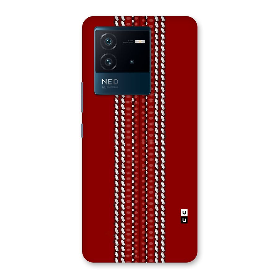 Cricket Ball Pattern Back Case for Vivo iQOO Neo 6 5G