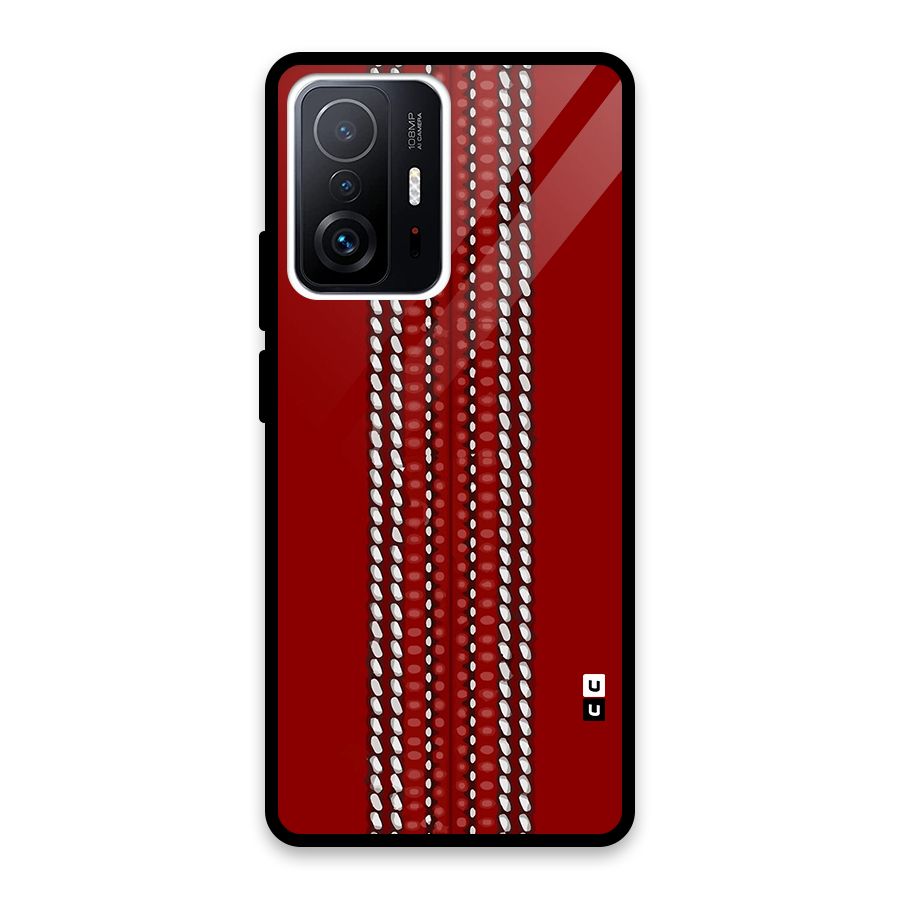 Cricket Ball Pattern Back Case for Xiaomi 11T Pro