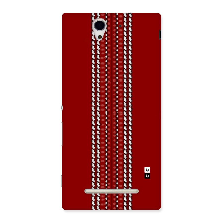Cricket Ball Pattern Back Case for Xperia C3