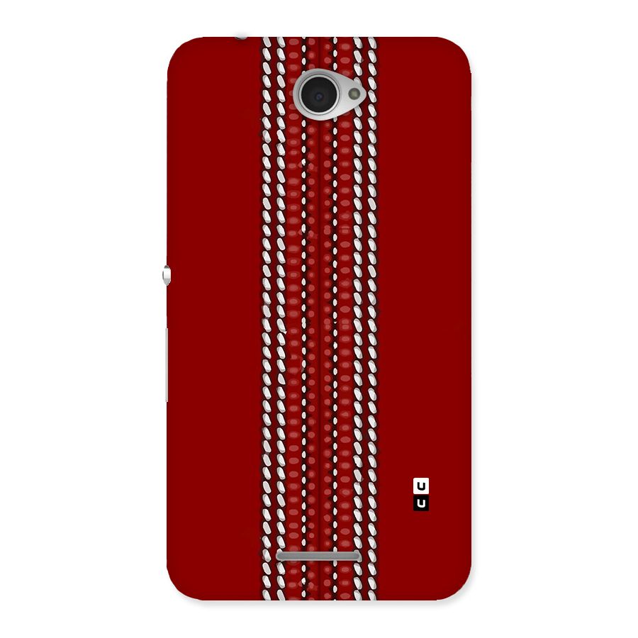 Cricket Ball Pattern Back Case for Xperia E4