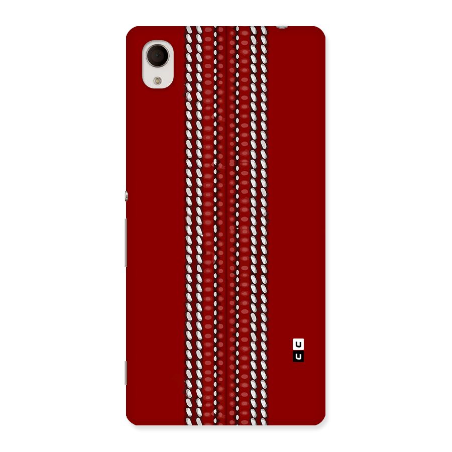 Cricket Ball Pattern Back Case for Xperia M4