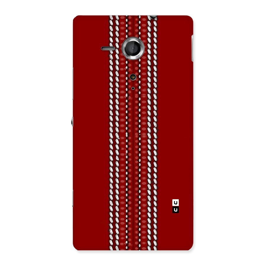 Cricket Ball Pattern Back Case for Xperia Sp