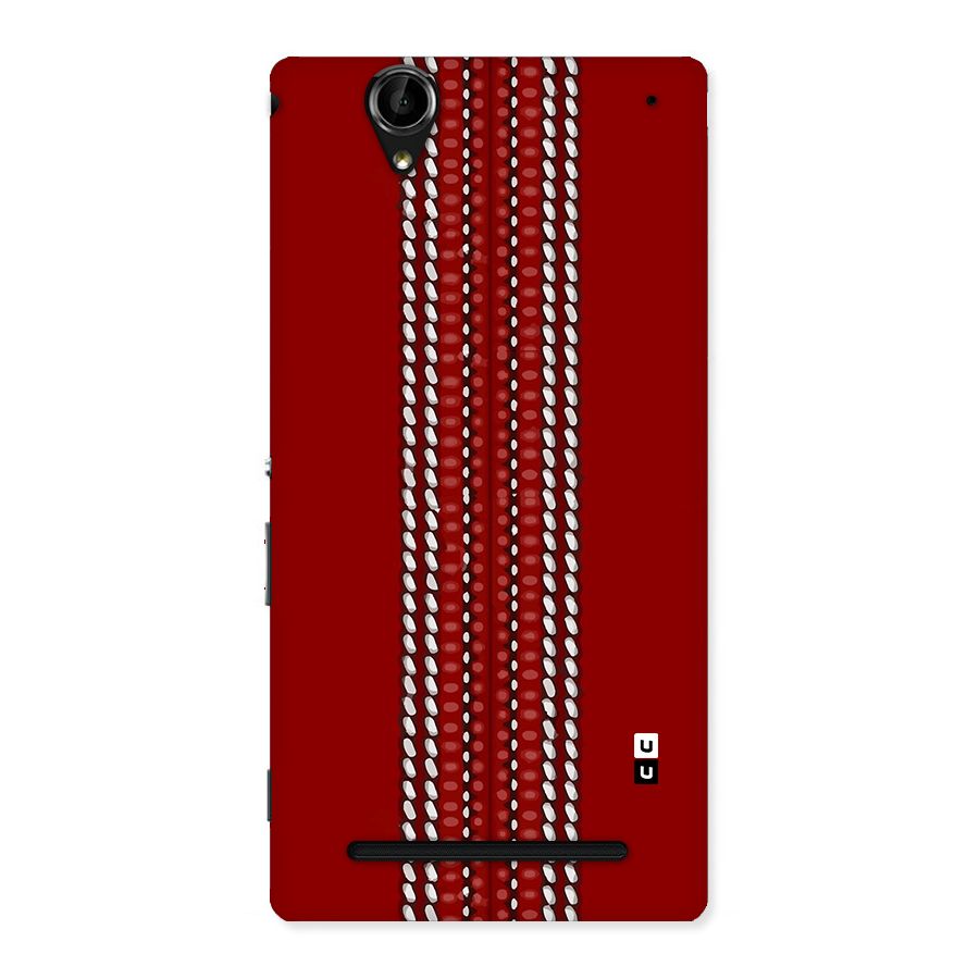 Cricket Ball Pattern Back Case for Xperia T2