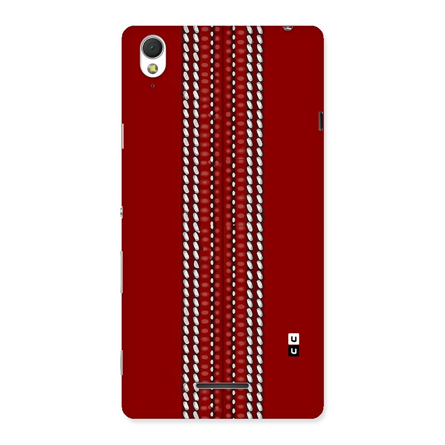 Cricket Ball Pattern Back Case for Xperia T3