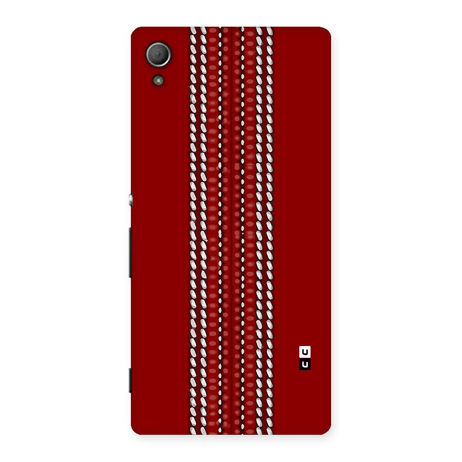 Cricket Ball Pattern Back Case for Xperia Z3 Plus