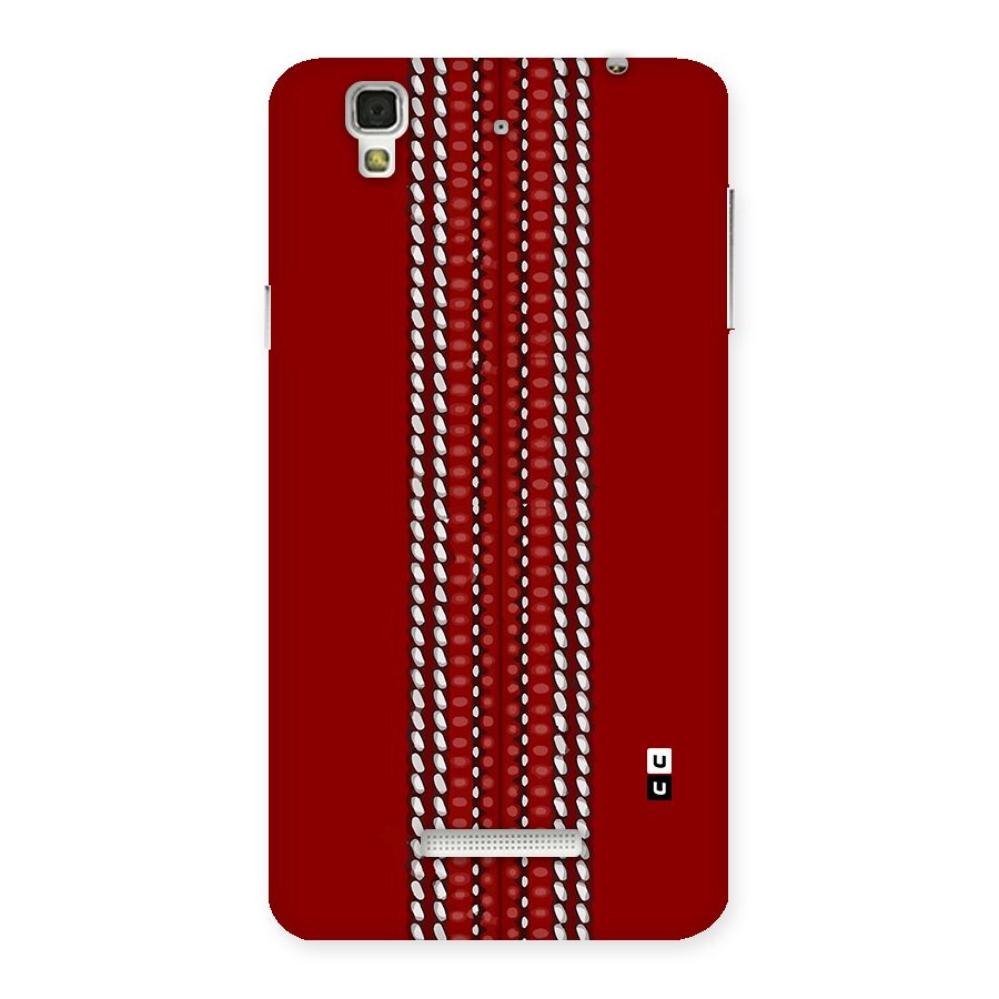 Cricket Ball Pattern Back Case for YU Yureka Plus