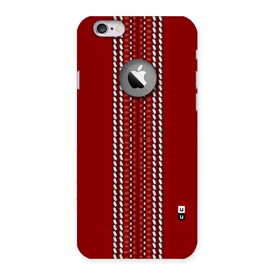 Cricket Ball Pattern Back Case for iPhone 6 Logo Cut
