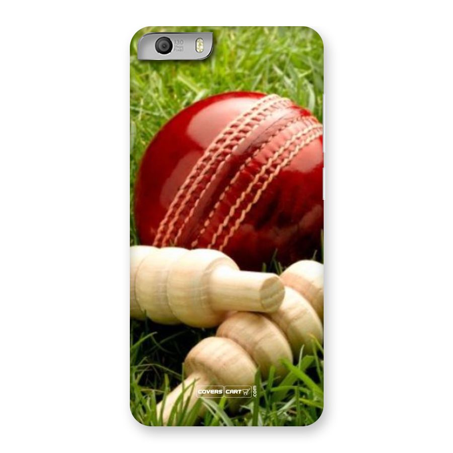 Cricket Ball and Stumps Back Case for Micromax Canvas Knight 2