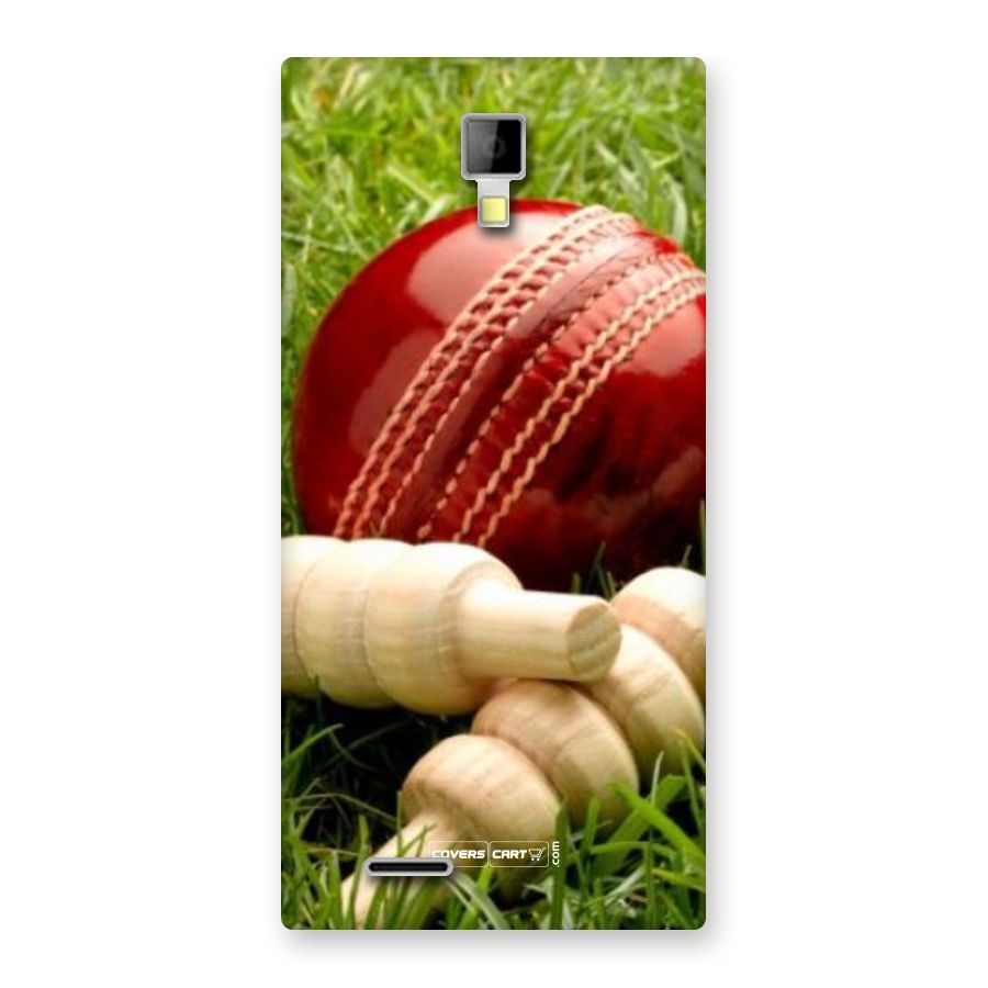 Cricket Ball and Stumps Back Case for Micromax Canvas Xpress A99