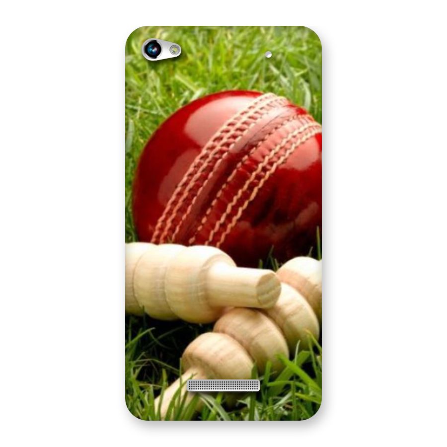 Cricket Ball and Stumps Back Case for Micromax Hue 2