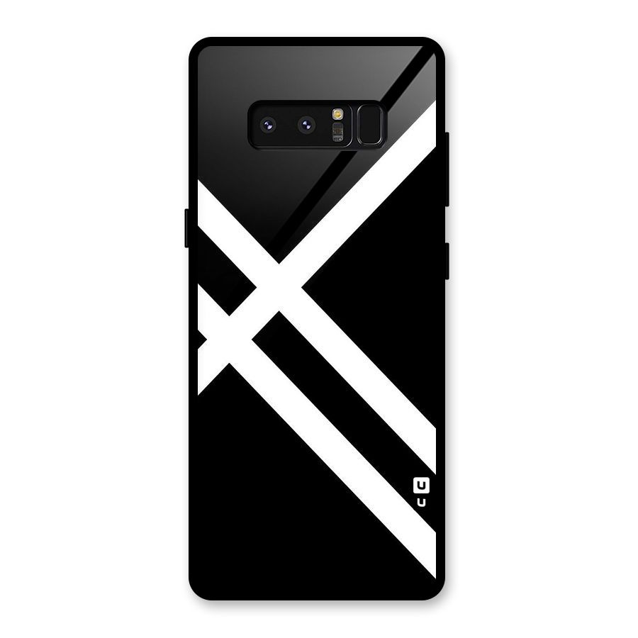 CrissCross Lines Glass Back Case for Galaxy Note 8