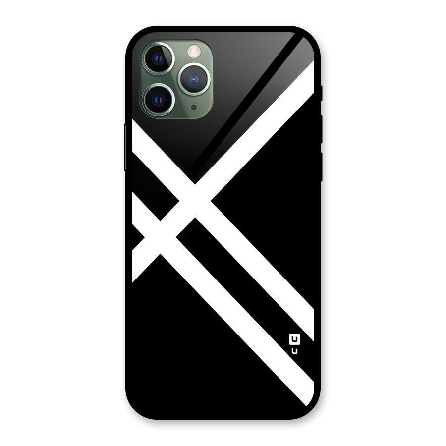 CrissCross Lines Glass Back Case for iPhone 11 Pro
