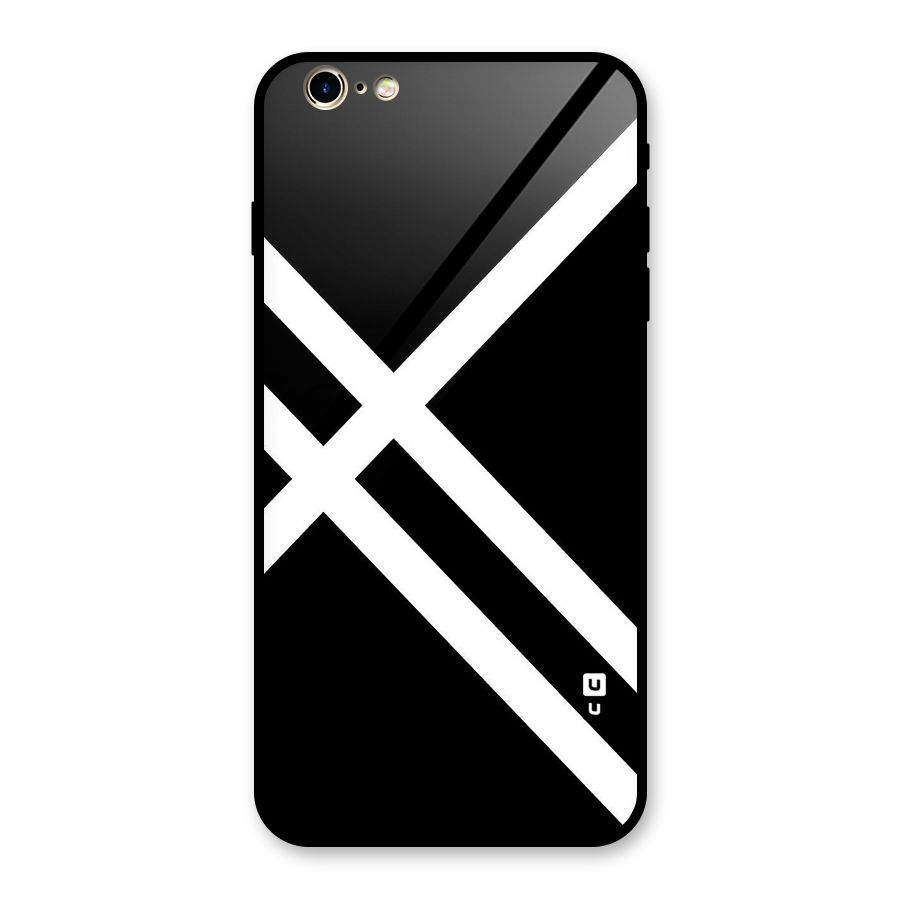 CrissCross Lines Glass Back Case for iPhone 6 Plus 6S Plus