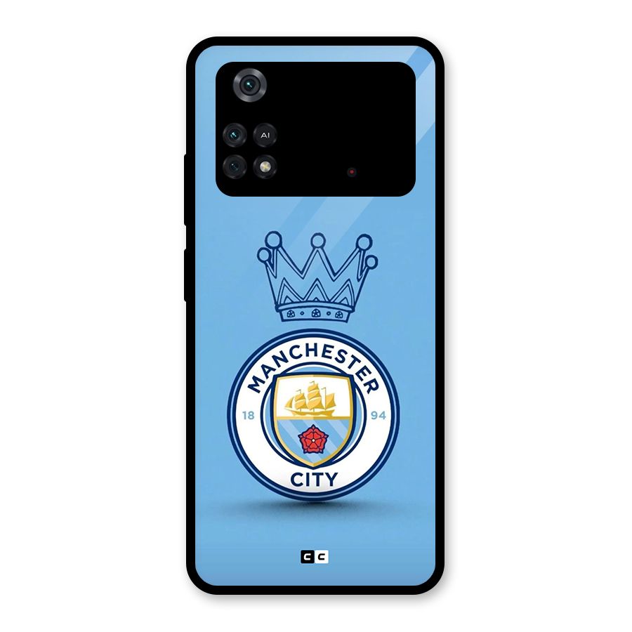 Crown City FC Glass Back Case for Poco M4 Pro 4G