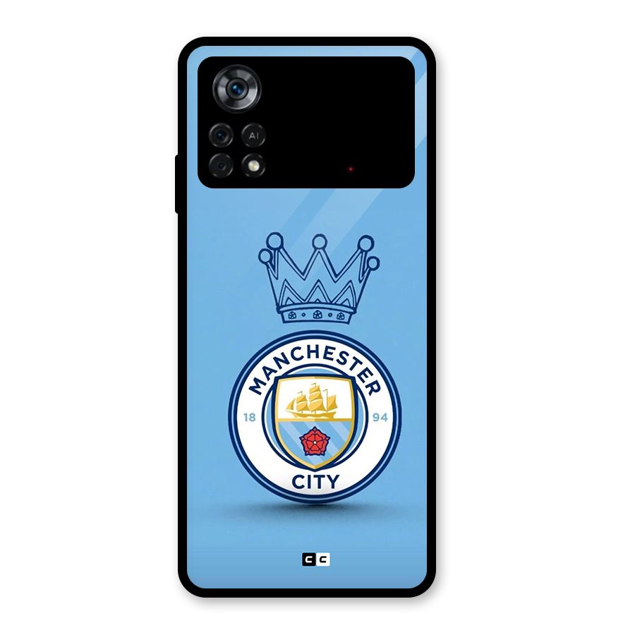 Crown City FC Glass Back Case for Poco X4 Pro 5G