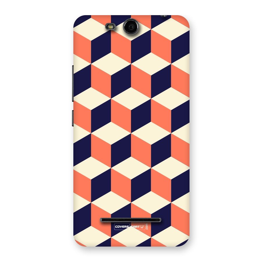 Cube Pattern Back Case for Micromax Canvas Juice 3 Q392