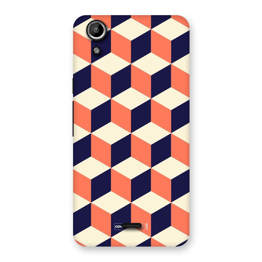 Cube Pattern Back Case for Micromax Canvas Selfie Lens Q345