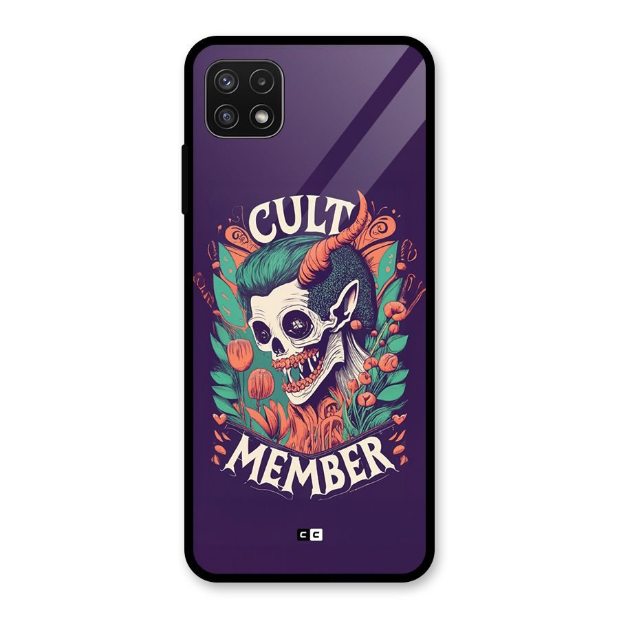 Cult Member Glass Back Case for Galaxy A22 5G