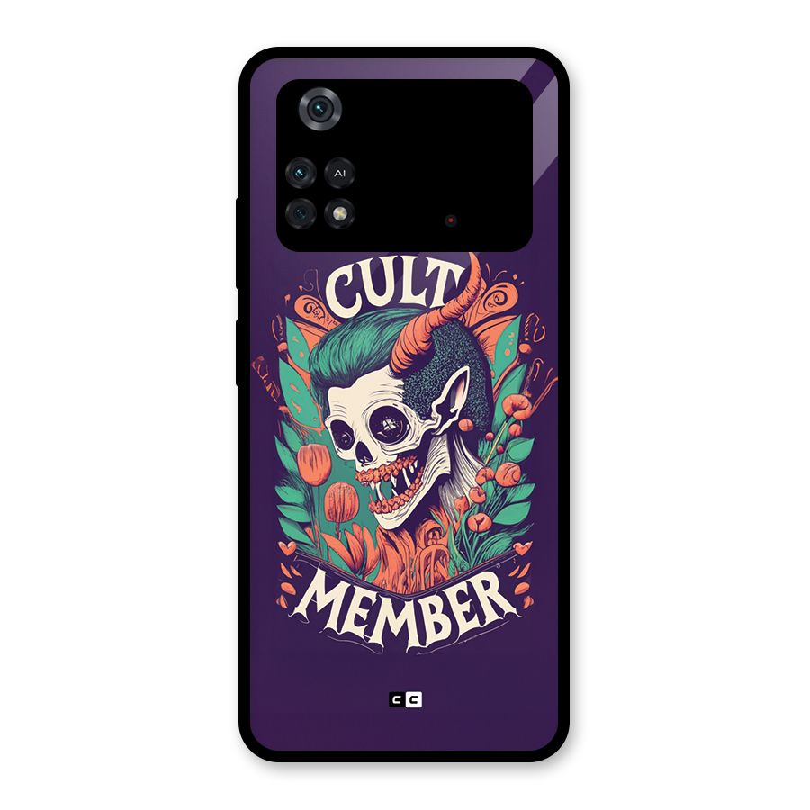 Cult Member Glass Back Case for Poco M4 Pro 4G