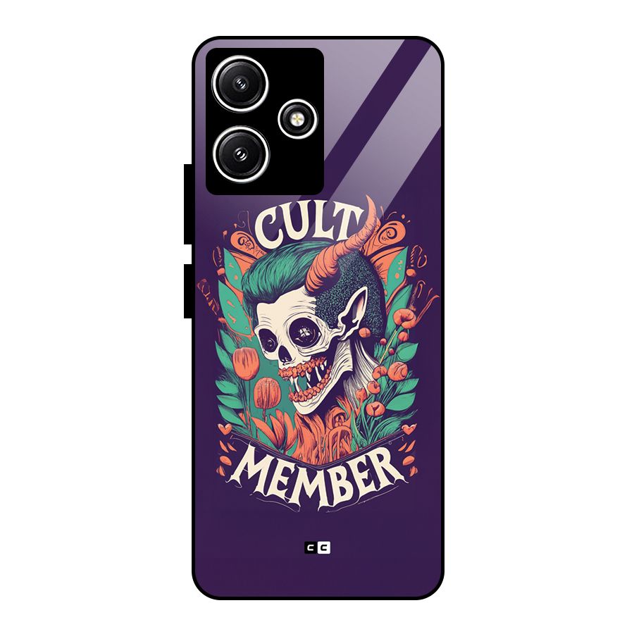 Cult Member Glass Back Case for Poco M6 Pro