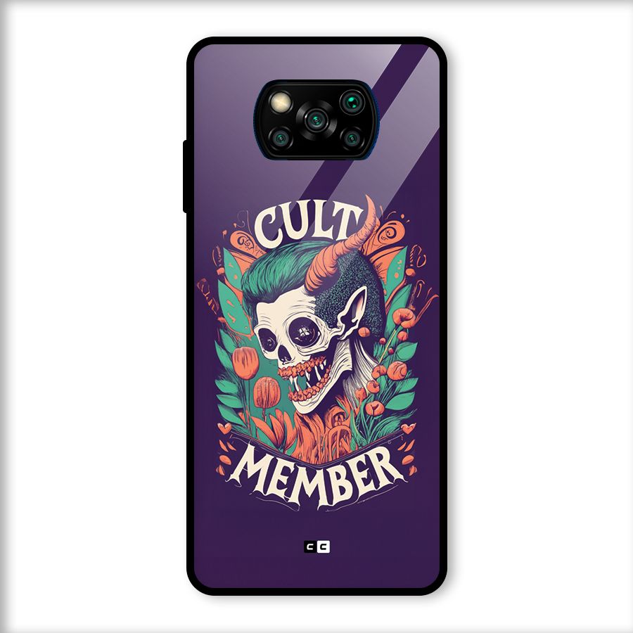 Cult Member Glass Back Case for Poco X3